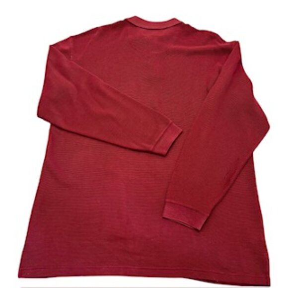 Tommy Bahama Burgundy Sweater Mens Large Long Sleeve Silk Polo - Picture 5 of 13